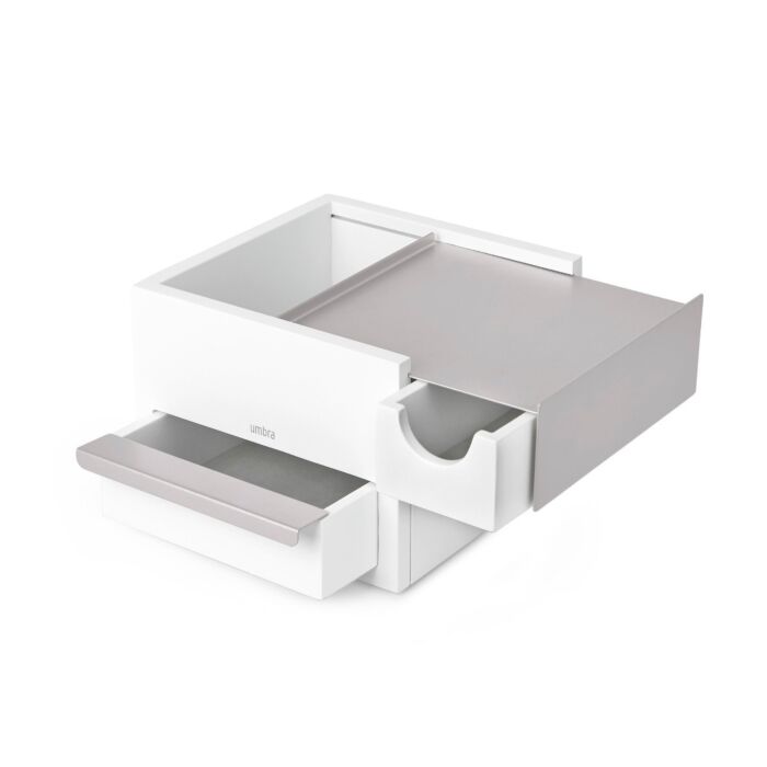 Umbra - Stowit Jewellery Box - Mini - White/Nickel